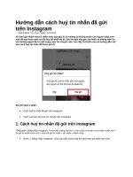 Hướng dẫn cách huỷ tin nhắn đã gửi trên instagram