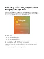 Cách đăng xuất và đăng nhập tài khoản instagram trên điện thoại