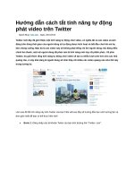 Hướng dẫn cách tắt tính năng tự động phát video trên twitter