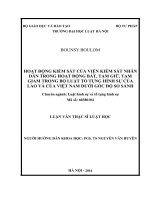 Hoạt động kiểm sát của viện kiểm soát nhân dân trong hoạt động bắt, tạm giữ, tạm giam trong bộ luật tố tụng hình sự của lào và của việt nam dưới góc độ so sánh