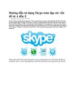 Hướng dẫn sử dụng skype toàn tập các vấn đề từ a đến z