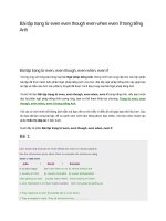 Bài tập trạng từ even even though even when even if trong tiếng anh