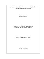 Pháp luật về tổ chức và hoạt động của công ty tài chính ở việt nam