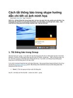 Cách tắt thông báo trong skype hướng dẫn chi tiết có ảnh minh họa