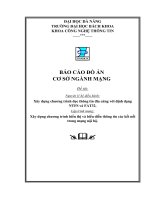 BÁO CÁO ĐỒ ÁN  CƠ SỞ NGÀNH MẠNG