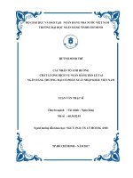 Các nhân tố ảnh hưởng chất lượng dịch vụ ngân hàng bán lẻ tại ngân hàng thương mại cổ phần xuất nhập khẩu việt nam 