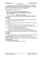 Chủ đề: giải bài toán bằng cách lập hệ phương trình