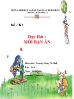 Giáo án phát triển tình cảm thẩm mĩ 4 tuổi dạy bé mời bạn ăn