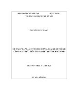Pháp luật về đình công, giải quyết đình công và thực tiễn thi hành tại tỉnh bắc ninh