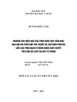 Nghiên cứu hiệu quả của tiêm và kẹp cầm máu qua nội soi phối hợp với thuốc ức chế bơm proton ở bệnh nhân xuất huyết tiêu hoá do loét dạ dày tá tràng tt