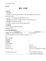 Giáo án Tiếng Việt 1 bài 89: Vần IÊP ƯƠP