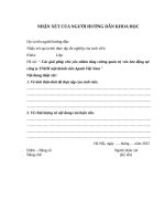 nhận xét giáo viên thực tập