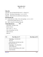 Giáo án Tiếng Việt 1 bài 8: Âm L, H