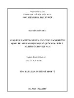 Năng lực cạnh tranh của các cảng hàng không quốc tế, kinh nghiệm một số quốc gia châu á và hàm ý cho việt nam tt 