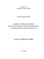 LATS Y HỌC Nghiên cứu nồng độ Copeptin huyết thanh trong tiên lượng bệnh nhân tai biến mạch máu não giai đoạn cấp (FULL TEXT)