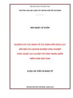 NGHIÊN cứu các NHÂN tố tác ĐỘNG đến NĂNG lực đổi mới của DOANH NGHIỆP CÔNG NGHIỆP CÔNG NGHỆ CAO tại một số TỈNH TRỌNG điểm MIỀN NAM VIỆT NAM 