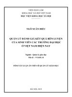 Quản lý đánh giá kết quả rèn luyện của sinh viên các trường đại học ở việt nam hiện nay tt 