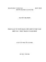 Pháp luật về tuyển dụng viên chức ở việt nam hiện nay – thực trạng và giải pháp