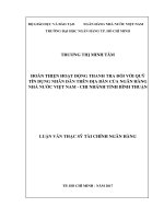 Hoàn thiện hoạt động thanh tra đối với quỹ tín dụng nhân dân trên địa bàn của ngân hàng nhà nước việt nam   chi nhánh tỉnh bình thuận 
