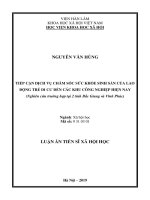 Tiếp cận dịch vụ chăm sóc sức khỏe sinh sản của lao động trẻ di cư đến các khu công nghiệp hiện nay (nghiên cứu trường hợp tại 2 tỉnh bắc giang và vĩnh phúc tt 
