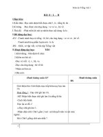 Giáo án Tiếng Việt 1 bài 8: Âm L, H