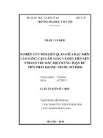 Nghiên cứu mối liên quan giữa đặc điểm lâm sàng, cận lâm sàng và đột biến gen NPHS2 ở trẻ mắc hội chứng thận hư tiên phát kháng thuốc steroid (FULL TEXT)