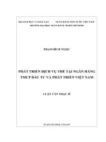 Phát triển dịch vụ thẻ tại ngân hàng thương mại cổ phần đầu tư và phát triển việt nam 
