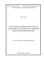Nhân tố nội tại ảnh hưởng đến năng lực cạnh tranh của các công ty tài chính trên địa bàn thành phố hồ chí minh 
