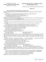 Đề thi học kì 2 môn sinh học lớp 12 các trường trung học phổ thông có đáp án