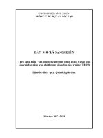 SKKN Vận dụng các phương pháp quản lý giáo dục vào chỉ đạo nâng cao chất lượng giáo dục của trường THCS