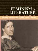 Jessica bomarito   jeffrey w  hunter, editors feminism in literature  a gale critical companion  volume 1  antiquity 18th century (2005)