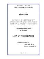 Phát triển mô hình khí sinh học xử lý chất thải chăn nuôi lợn quy mô trang trại - Nghiên cứu tại vùng Đồng bằng sông Hồng