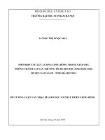 Đề cương luận văn: Phối hợp các lực lượng cộng đồng trong giáo dục phòng tránh tai nạn thương tích cho học sinh Tiểu học huyện Nam Sách  tỉnh Hải Dương