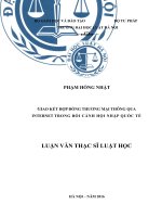 Giao kết hợp đồng thương mại thông qua internet trong bối cảnh hội nhập quốc tế