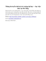 Đại hoc   học viện khu vực đà nẵng   tuyển sinh số