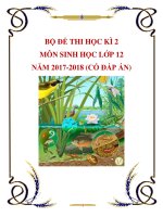 Đề thi học kì 2 môn sinh học lớp 12 các trường trung học phổ thông có đáp án