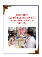 tong hop cac de tai nghien cuu khoa hoc y khoa tre em