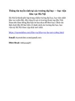 Đại hoc   học viện khu vực hà nội   tuyển sinh số