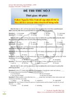 ĐỀ THI THỬ số 3 mục TIÊU 9+ 