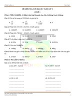 20 đề thi cuối học kì 1 lớp 5 