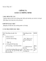 Giáo án Tiếng Việt 1 chủ điểm 12: Chính tả Loài cá thông minh