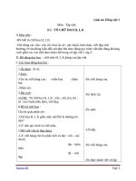 Giáo án Tiếng Việt 1 chủ điểm 4: Tập viết Tô chữ H I K