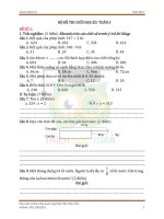 BỘ 20 đề KIỂM TRA học kì i TOÁN 3 