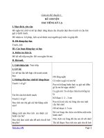 Giáo án Tiếng Việt 1 chủ điểm 11: Kể chuyện Hai tiếng kì lạ