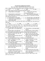 Câu hỏi trắc nghiệm địa lí kinh tế bài 6 đến 16 lớp 9