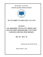 Xác định hiệu ứng da cừu (sheepskin effects) trong việc đãi ngộ theo trình độ học vấn ở việt nam bằng phương pháp hồi quy 