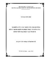 Nghiên cứu các nhân tố ảnh hưởng đến ý định khởi nghiệp kinh doanh trực tuyến của sinh viên đại học tại thành phố hồ chí minh 