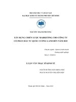 Xây dựng chiến lược marketing cho công ty cổ phần đầu tư quốc cường land đến năm 2025 