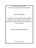 Tác động của các nhân tố truyền thông marketing du kích đến hành vi truyền miệng qua mạng xã hội của người tiêu dùng trẻ tại TP HCM 