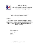 TỔ CHỨC THỰC HIỆN NGHIỆP VỤ GIAO NHẬN HÀNG NHẬP KHẨU FCL